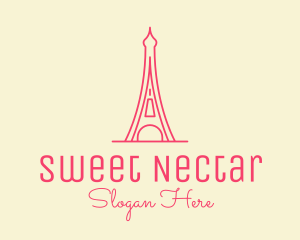 Pink Eiffel Tower  logo design