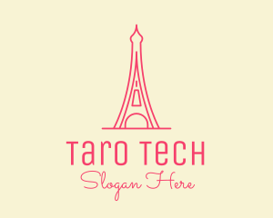 Pink Eiffel Tower  logo design