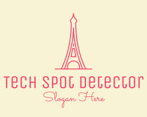 Pink Eiffel Tower  logo design