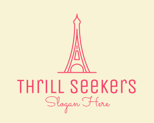 Pink Eiffel Tower  logo design