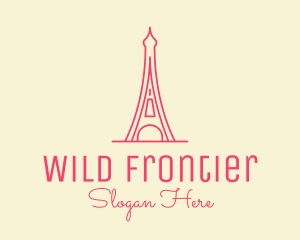 Pink Eiffel Tower  logo design