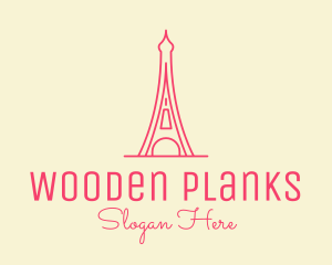 Pink Eiffel Tower  logo design