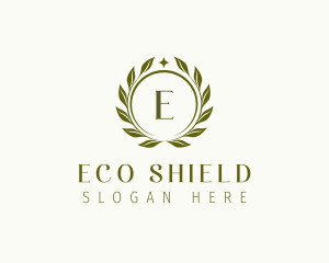 Eco Floral Wreath logo design