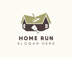 Home Roof Paint logo design