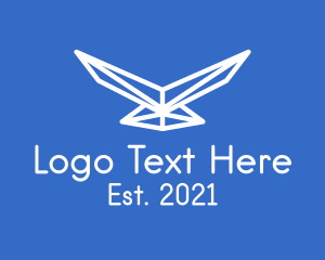 Air Transport - Geometric Bird Wings logo design