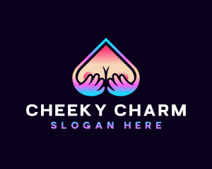 Cheeky - Erotic Hands Boobs logo design