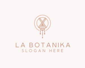 Bohemian - Boho Macrame  Letter X logo design