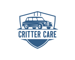 Car Care Sedan Shield logo design