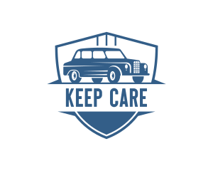 Car Care Sedan Shield logo design