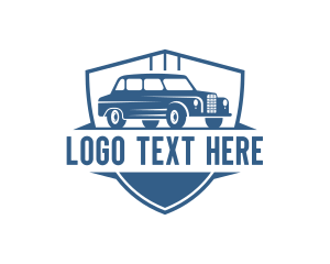 Auto Detailing - Car Care Sedan Shield logo design