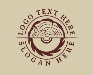Log - Brown Log Woodcutter logo design