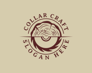 Circular Saw Log Woodcutter logo design