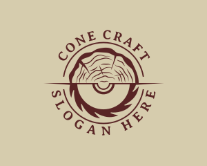 Circular Saw Log Woodcutter logo design