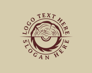 Arborist - Circular Saw Log Woodcutter logo design