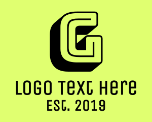 80s - Arcade Letter G logo design