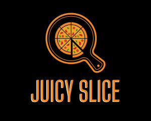 Sliced Pan Pizza logo design