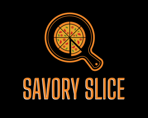 Sliced Pan Pizza logo design