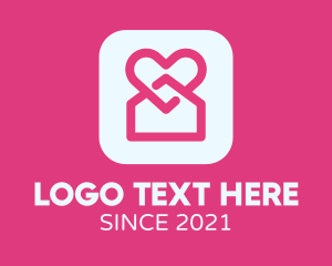 White - Home Love Care App logo design