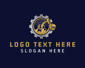 Cog - Miner Excavator Digger logo design