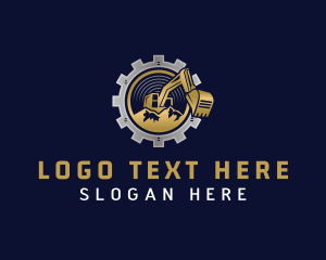 Miner Excavator Digger Logo