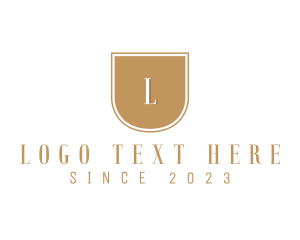 Clothing - Golden Letter Emblem logo design