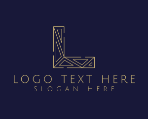 Line - Elegant Geometric Letter L logo design