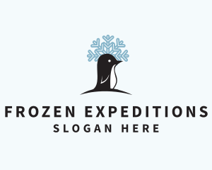 Antarctic - Winter Snow Penguin logo design