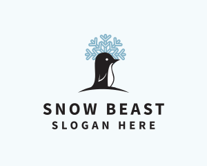 Winter Snow Penguin  logo design