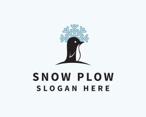 Winter Snow Penguin  logo design