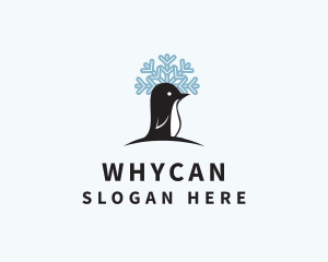 Aquarium - Winter Snow Penguin logo design