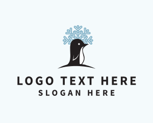 Winter Snow Penguin  Logo