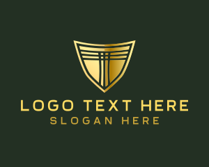Letter T - Luxury Shield Defense logo design