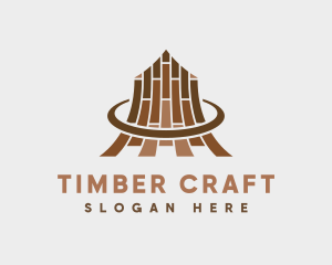 Wooden - Wooden Tiles Hardware logo design