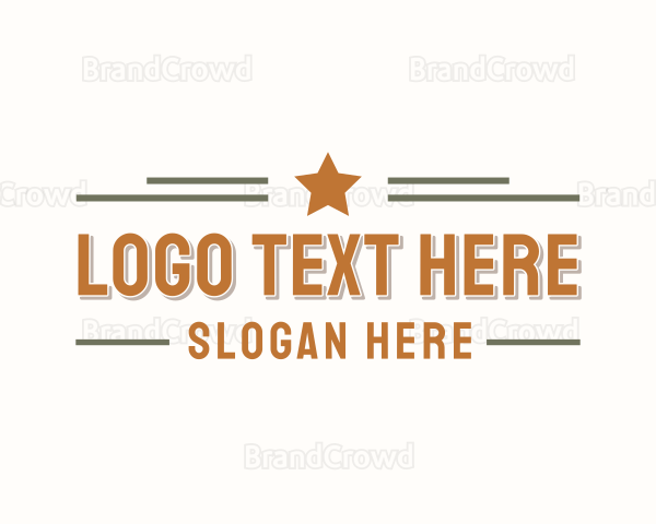 Simple Hipster Banner Logo