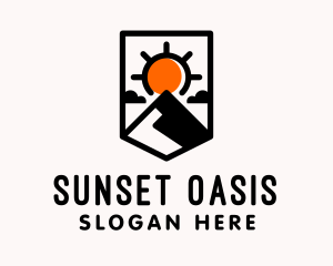 Sunset Mountain Trekking  logo design