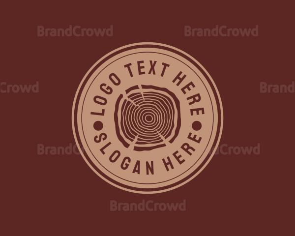 Wood Lumber Log Logo