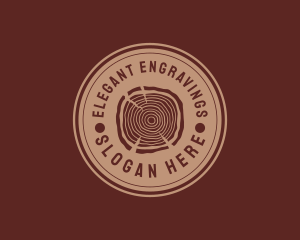 Engraved - Wood Lumber Log logo design