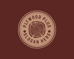 Wood Lumber Log logo design