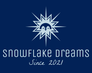 Winter - Winter Penguin Snowflake logo design