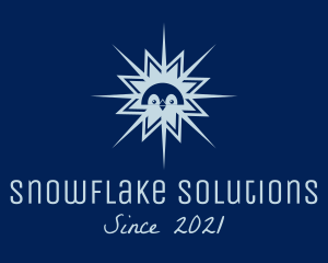 Winter - Winter Penguin Snowflake logo design