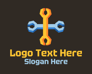 Isometric Cross Wrench Logo