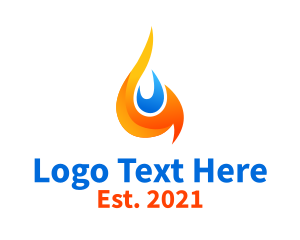 Hot - Thermal Fire Element logo design