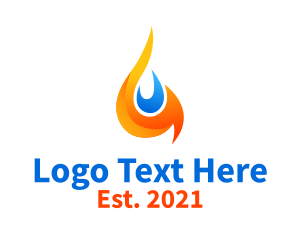 Oil And Gas - Thermal Fire Element logo design