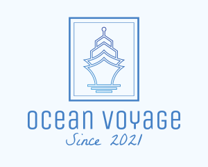 Cruise Ship Frame  logo design