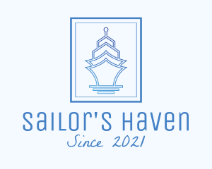 Cruise Ship Frame  logo design