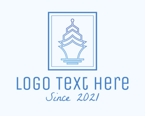 Voyage - Cruise Ship Frame logo design