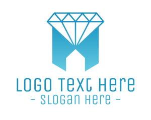 Diamond - Geometric Jewelry House logo design