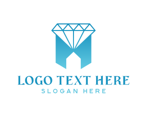 Jewelry Shop - Geometric Jewelry House logo design