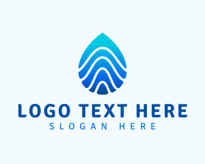 Clean - Aqua Droplet Wave logo design