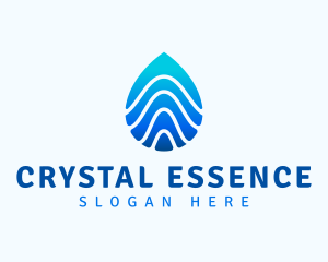 Mineral - Aqua Droplet Wave logo design